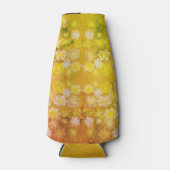 レトロフローラ抽象芸術塩水色パターン ボトルクーラー (正面)