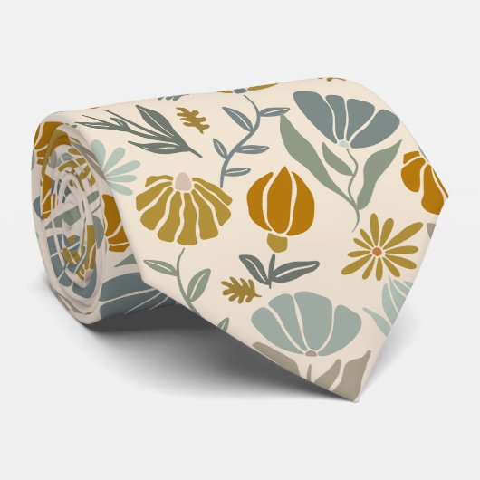 レトロフローラ春ガーデンネックタイ ネクタイ (ロール)