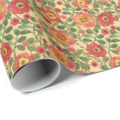 レトロフローラ水彩：タイムレスエレガンス ラッピングペーパー (ロールコーナー)