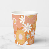 レトロフローラ溝型誕生日紙カップ 紙コップ (右)