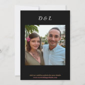 レトロフローラ結婚式招待状 招待状 (裏面)