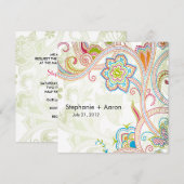 レトロフローラ結婚式招待状 招待状 (正面/裏面)