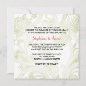 レトロフローラ結婚式招待状 招待状 (裏面)