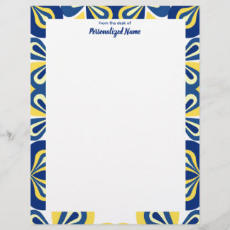 レトロフローラ線なし レターヘッド