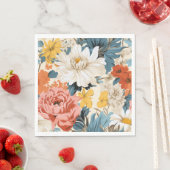 レトロフローラ花模様 スタンダードランチョンナプキン (インサイチュ)