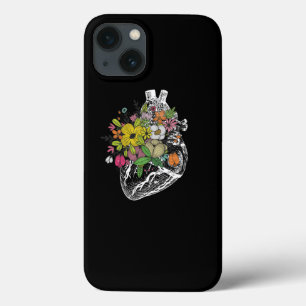レトロフローラ解剖的ヒトハート iPhone 13ケース
