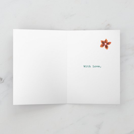 レトロフローラ誕生日カード85年若 カード (内部)