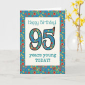 レトロフローラ誕生日カード95年ヤング カード (黄色い花)