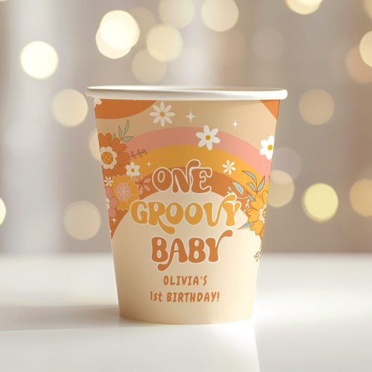 レトロフローラ1グルーヴィベビー 紙コップ