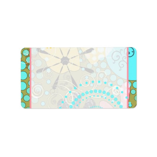 レトロフローラ1ラベル~住所 シール (正面)