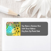 レトロフローラ1差出人住所ラベル ラベル (インサイチュ)