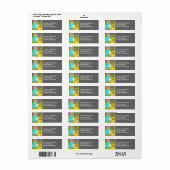 レトロフローラ1差出人住所ラベル ラベル (フルシート)