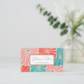 レトロフローラ カラフル 名刺 (スタンド正面)