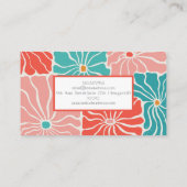 レトロフローラ カラフル 名刺 (裏面)