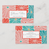 レトロフローラ カラフル 名刺 (正面/裏面)