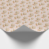 レトロフローラ:シームレスなヴィンテージパターン。 ラッピングペーパー (角)