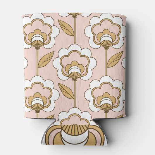 レトロフローラ:シームレスなヴィンテージパターン。 缶クーラー (裏面)