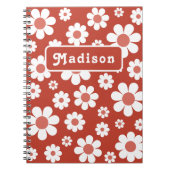 レトロフローラ パーソナライズされた ノートブック (正面)