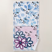 レトロフローラ ビーチタオル (正面)