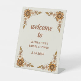 レトロフローラ |ブライダルシャワーへようこそ 台座サイン