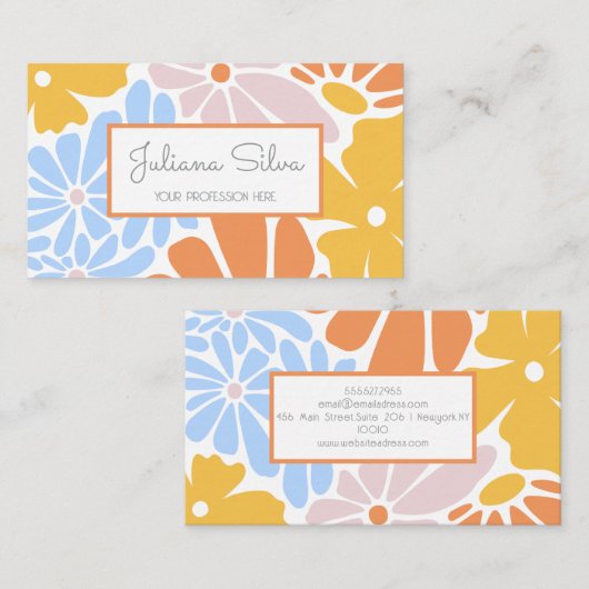 レトロフローラ 名刺 (正面/裏面)