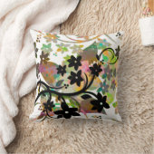 [レトロフローラ]数々のカラー植物図デザイン クッション (ブランケット)