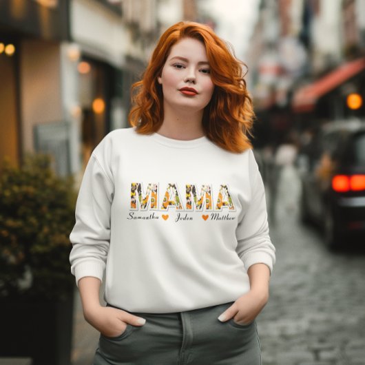 レトロフローラ「MAMA」子供名入りスウェットシャツ スウェットシャツ