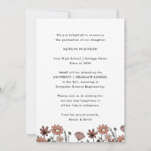 レトロフローラGroovy Script Archフォトのグラデーション 案内状 (裏面)