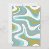 レトロフンキーなブルーとゴールドの卒業パーティ招待状 招待状 (裏面)