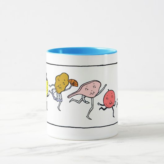 レトロフードキッチンアートコーヒーマグ マグカップ (中央)