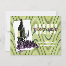 レトロフードワイングルメレシピカード サンキューカード