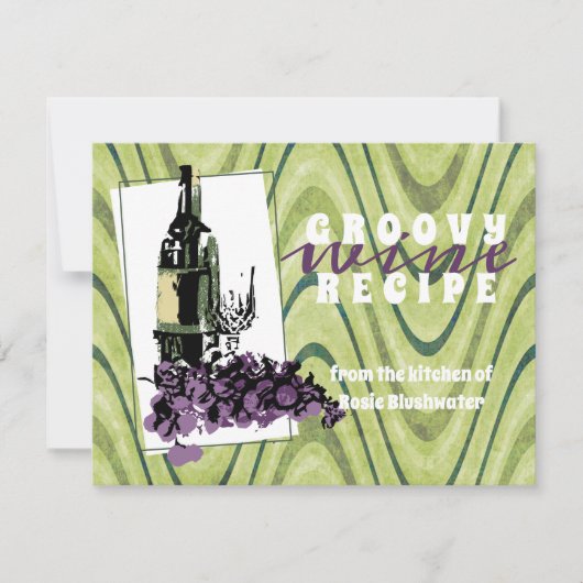 レトロフードワイングルメレシピカード サンキューカード (正面)