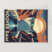 レトロフーバーダムエンジニアリングマーベル ポストカード (正面)