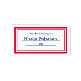 レトロブックラベル先生 ラベル