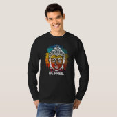 レトロブッダヴィンテージ瞑想仏教プレミアム Tシャツ (正面フル)