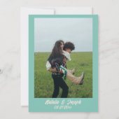 レトロブファンキールブモダンホユニーク結婚ズ セーブザデート (裏面)