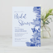 レトロブモダンルーチノイスリーフローラブライダルシャワー 招待状 (スタンド正面)