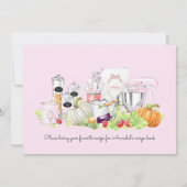 レトロブライダルキッチンシャワー 招待状 (裏面)