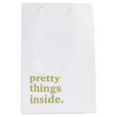 レトロブライダルシャワーギフトお気に入りスワッグバッグA115 ミディアムペーパーバッグ (正面)