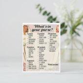 レトロブライダルシャワーゲーム インビテーションポストカード (スタンド正面)