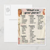 レトロブライダルシャワーゲーム インビテーションポストカード (正面/裏面)