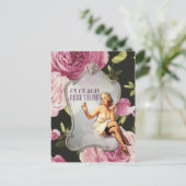 レトロブライダルシャワーティーパーティー保存日 案内ポストカード (スタンド正面)