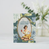 レトロブライダルシャワーティーパーティー保存日 案内ポストカード (スタンド正面)