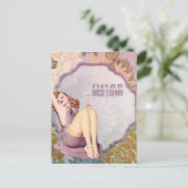 レトロブライダルシャワーティーパーティー保存日 案内ポストカード (スタンド正面)