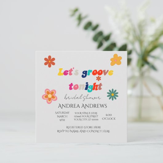 レトロブライダルシャワー招待 招待状 (スタンド正面)