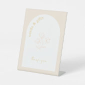 レトロブライダルシャワー結婚のギフトテーブル記号A115 台座サイン (正面)