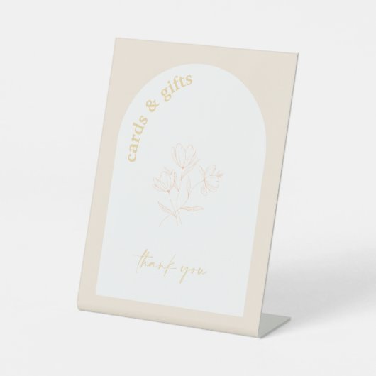 レトロブライダルシャワー結婚のギフトテーブル記号A115 台座サイン (正面)