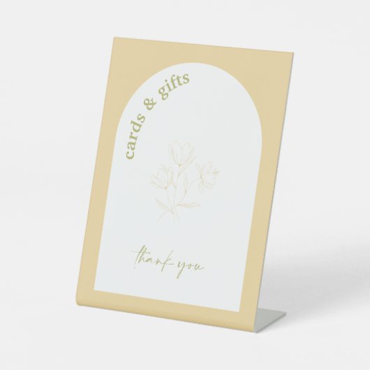 レトロブライダルシャワー結婚のギフトテーブル記号A115 台座サイン (正面)