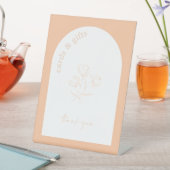 レトロブライダルシャワー結婚のギフトテーブル記号A115 台座サイン (インサイチュ)