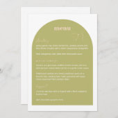 レトロブライダルシャワー結婚フードディナーメニューA115 招待状 (正面/裏面)